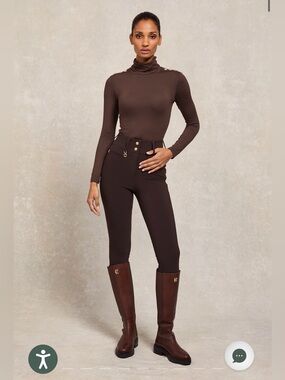 HOLLAND COOPER CONTOUR TROUSERS IN CHOCOLATE